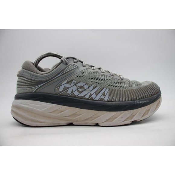 Hoka One One Other - Hoka One One Bondi 7 Men's Size 9.5 Gray White Athletic Sneaker Running Shoes